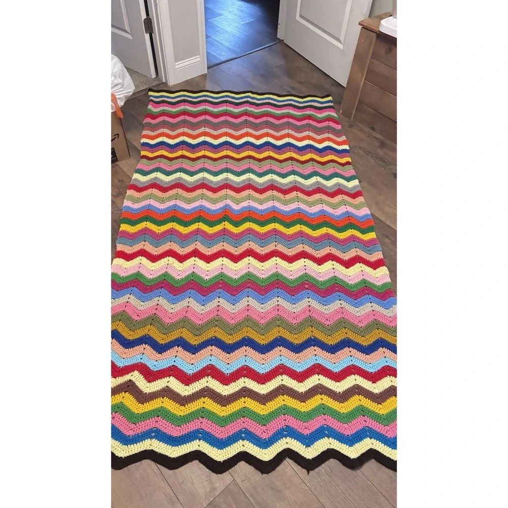 Crotchet Afghan In A Chevron Pattern